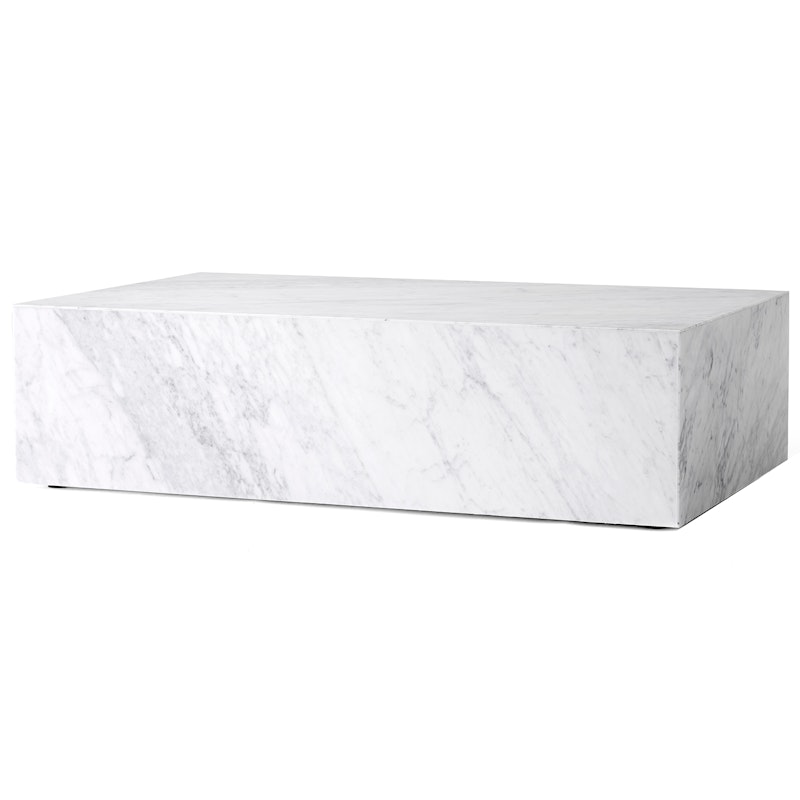 Plinth Low Kaffeetisch 100x60 cm, Carrara Marmor