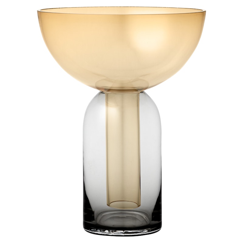 Torus Vase, Black/Amber