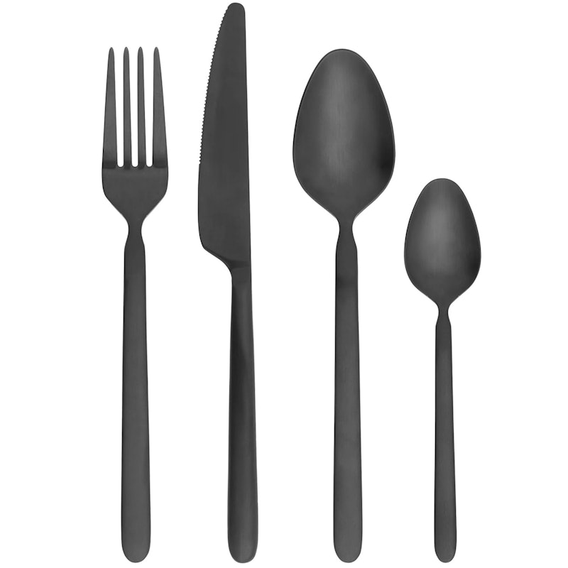 STELLA Besteck-Set 16 Teile, Schwarz