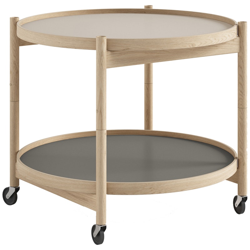 Bølling Tabletttisch Ø60 cm, Unbehandelte Eiche / Stein