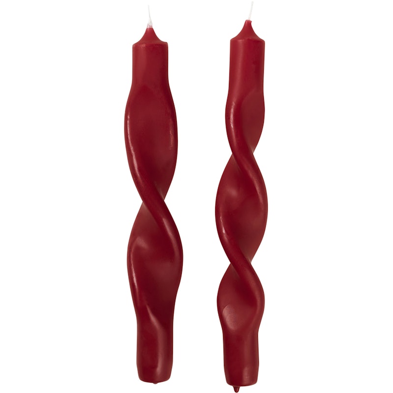 Twist Kerze 23 cm 2-er Set, Truely Red