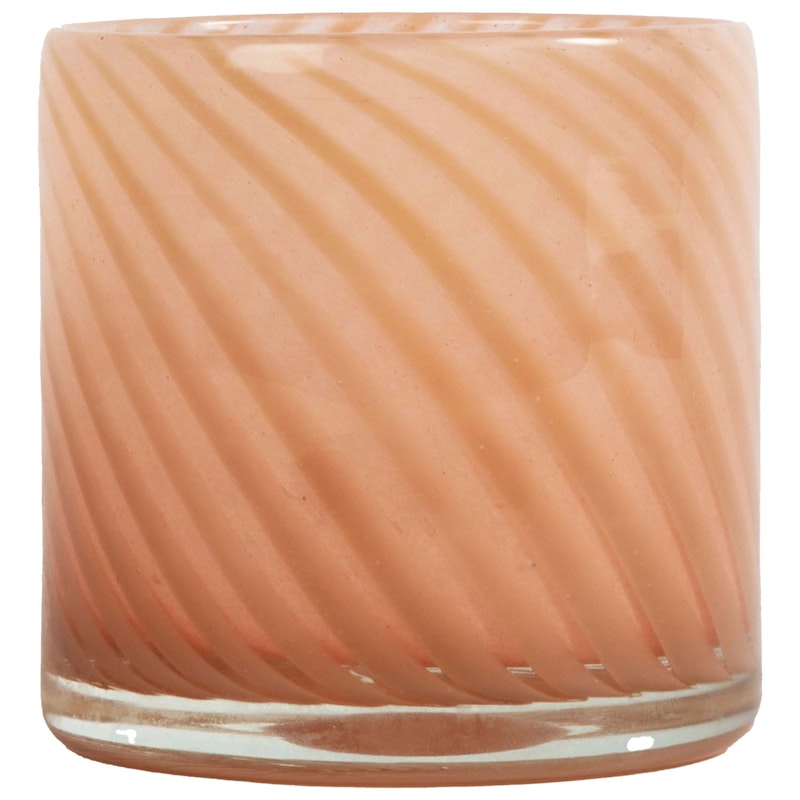 Calore Kerzenständer / vase M, Line Rosa/Beige