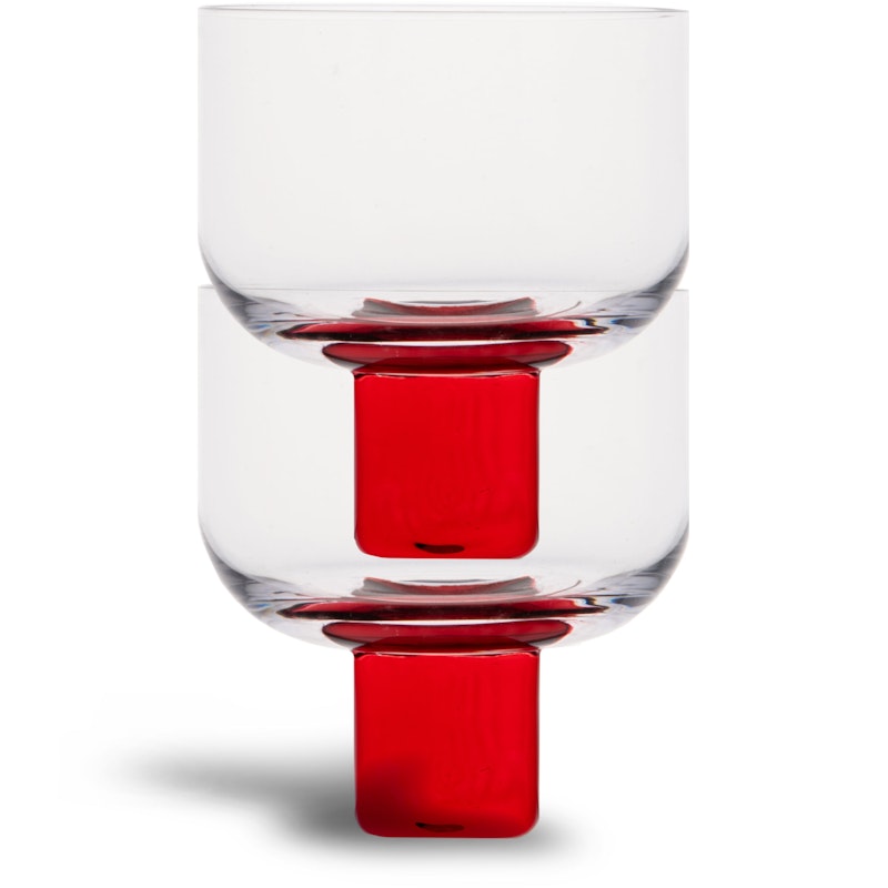 Victoria Glas 2-er Set, Rot