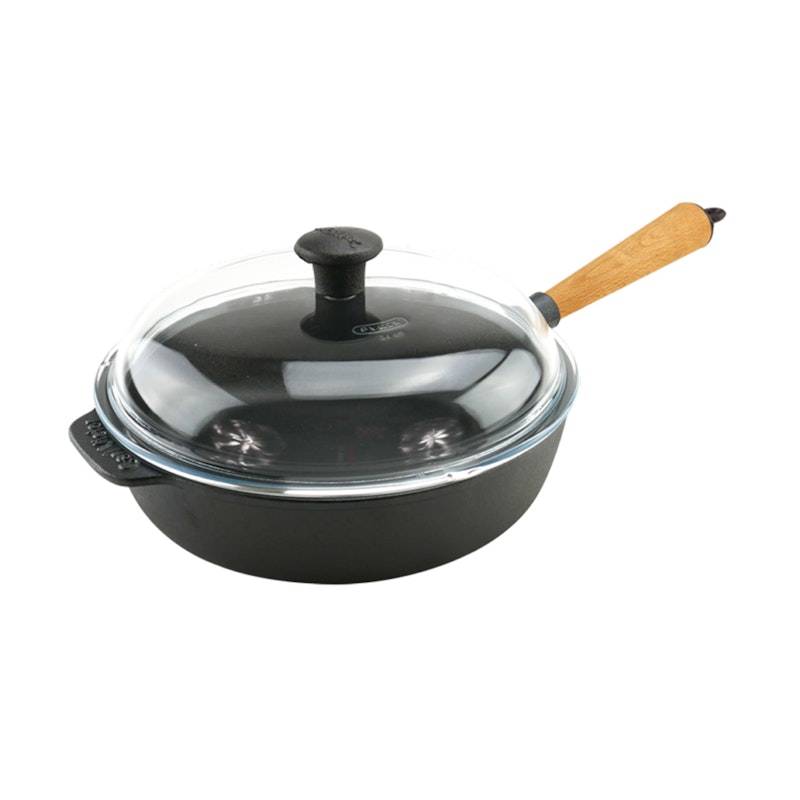 Sauteuse mit Deckel 25 cm, Griff Aus Buche