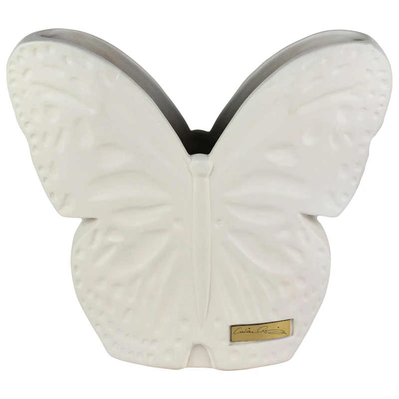 Secret Butterfly Vase Small, White