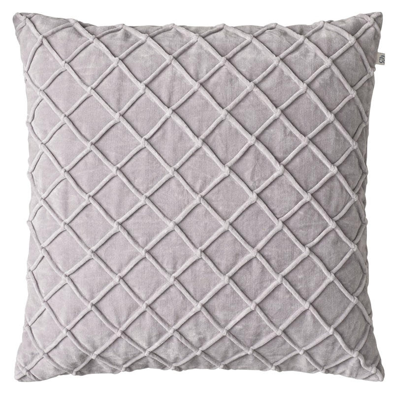 Deva Velvet Cushion Cover 50x50cm, Silver Grey