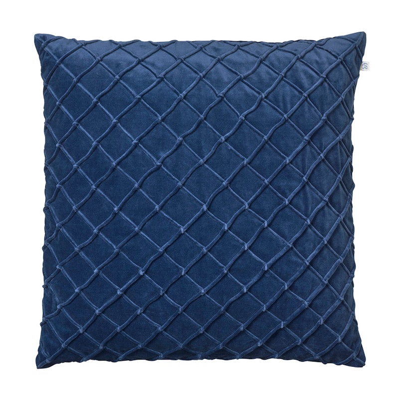 Deva Velvet Kissenbezug 50x50cm, Blau