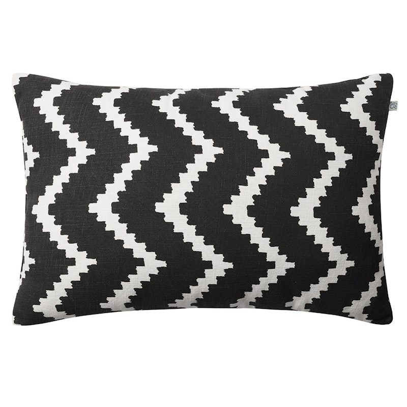 Ikat Sema Outdoor-Kissen 40x60 cm, Schwarz