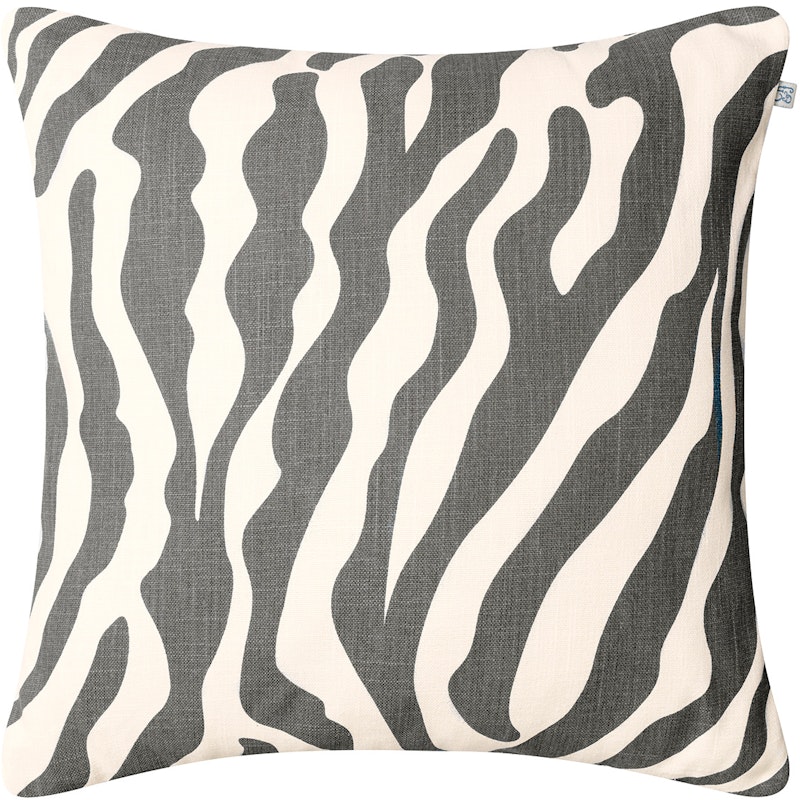 Zebra Kissen 50x50 cm Im Freien Nutzbar, Grau / Off-white