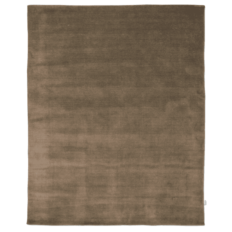 Solid Wool Rug 250x350 cm, Brown