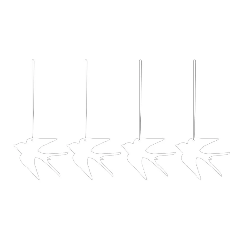 Easter Deco Bird, Cafe Au Lait 4-pack Easter Decoration Stainless Steel 4-pack White