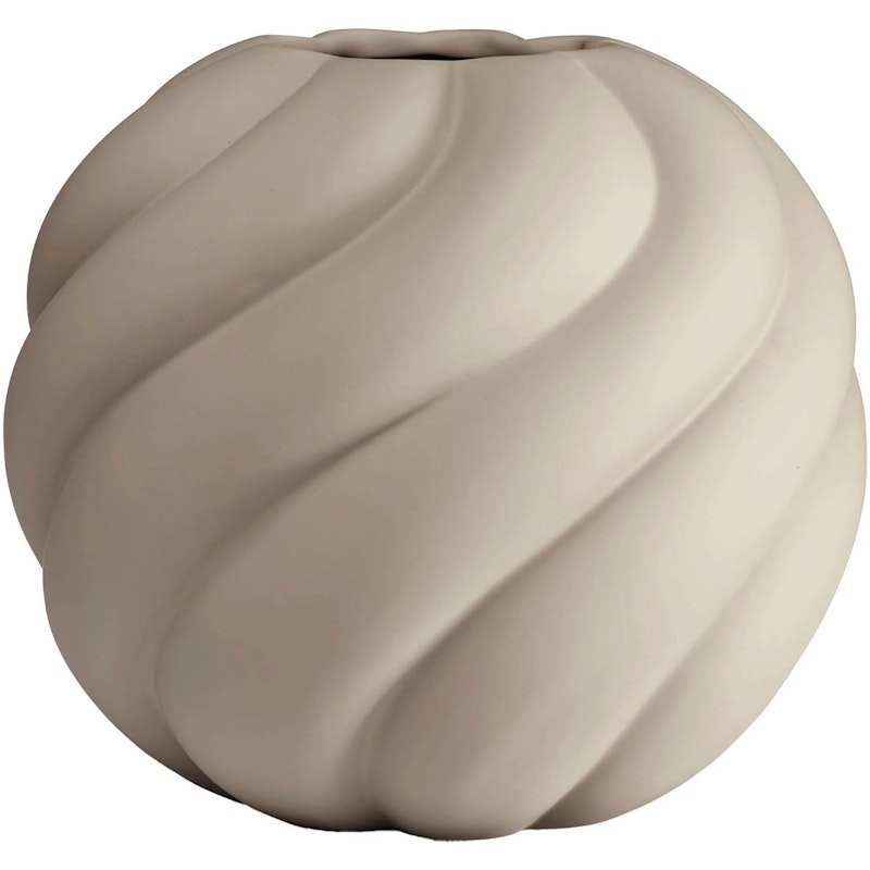 Twist Ball Vase 12 cm, Sand