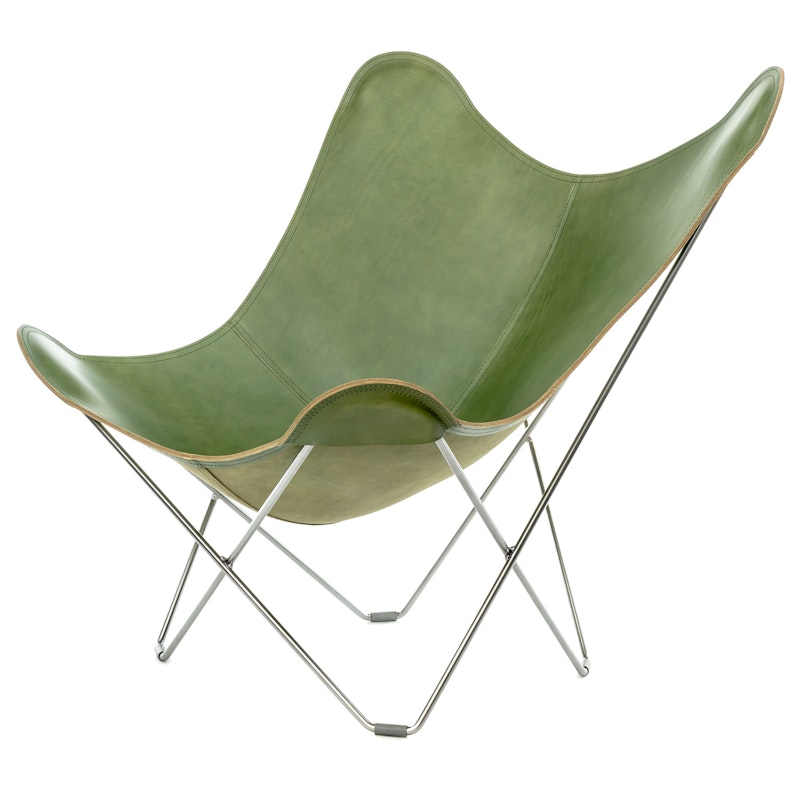 Pampa Mariposa Butterfly Sessel, Chrome/ Grass Green