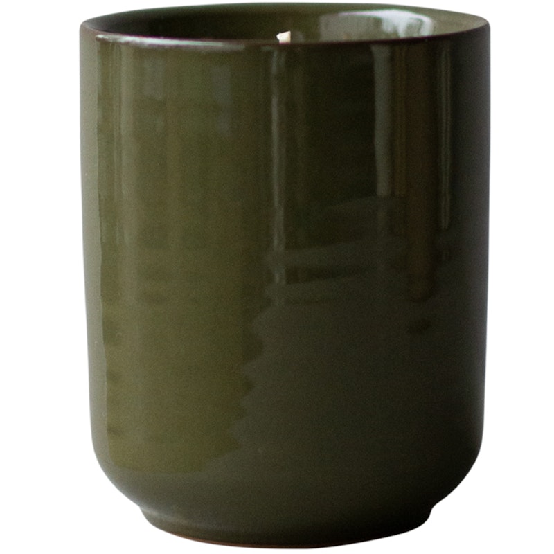 Burn Scented Candle, Shiny Green