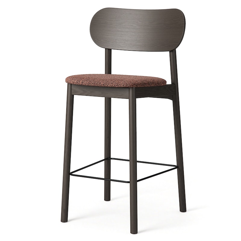 Elephant Bar Chair, Dark Oak / Rust Bouclé