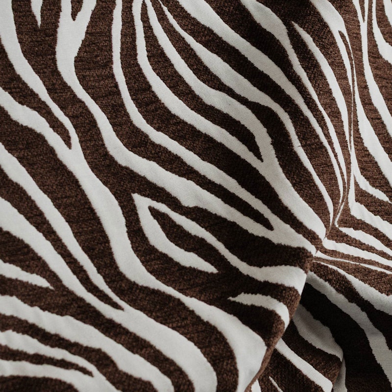 Fabric sample Zebra, Brown/White