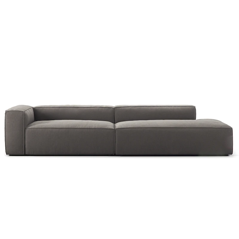 Grand 3 Seater Sofa open end Right, Hunter Brown
