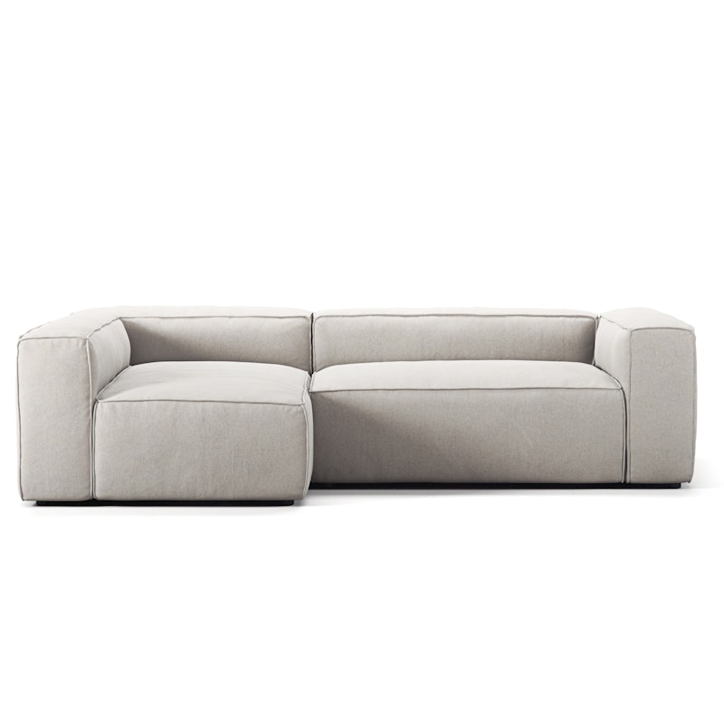 Grand 3-Sitzer-Sofa Liege Links, Moon White