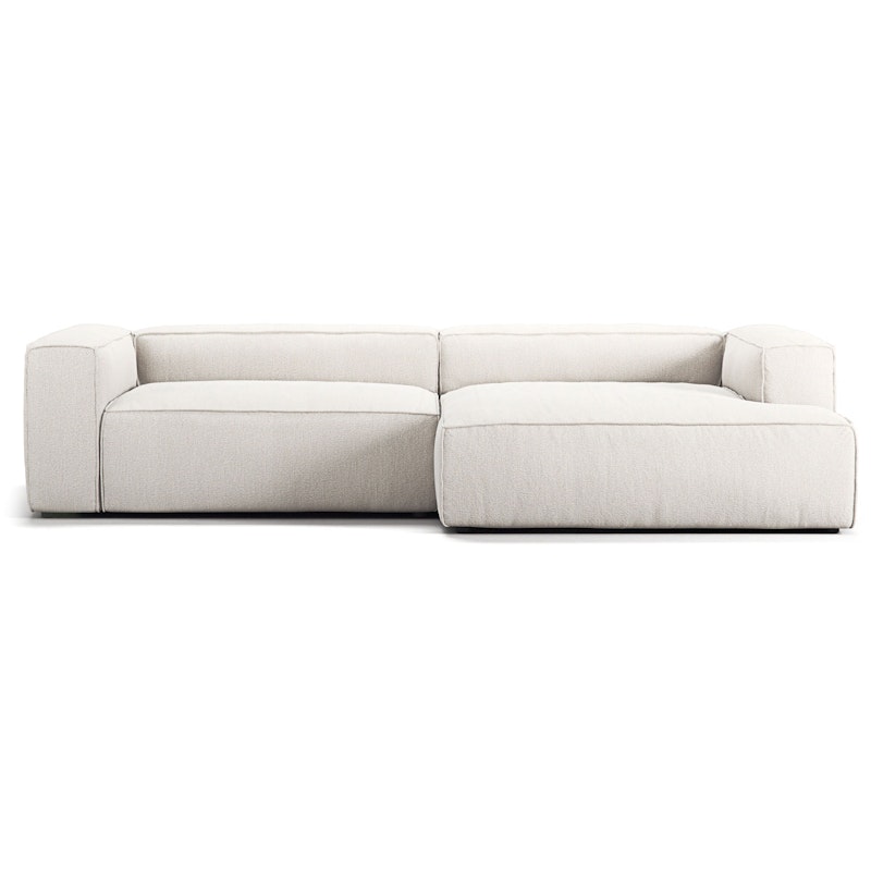 Grand 3 Seater Sofa chaise Longue Right, Steam White