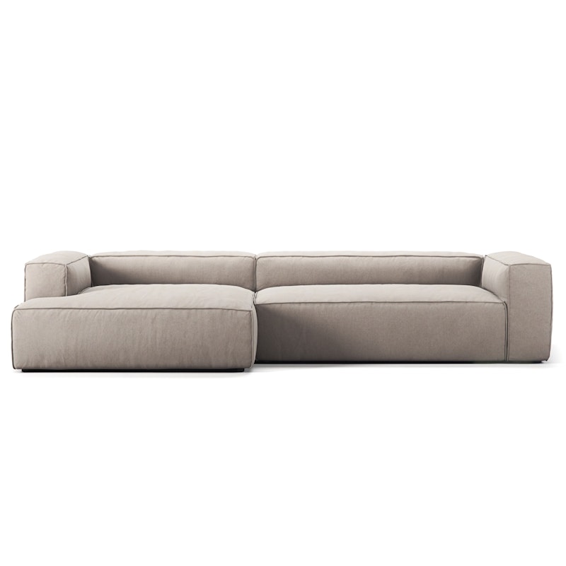 Grand 4 Seater Sofa chaise Longue Left, Sandshell Beige
