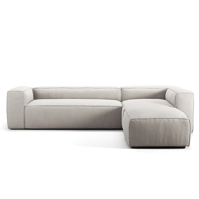 Grand 4 Seater Sofa Divan Right open end Piece, Moon White
