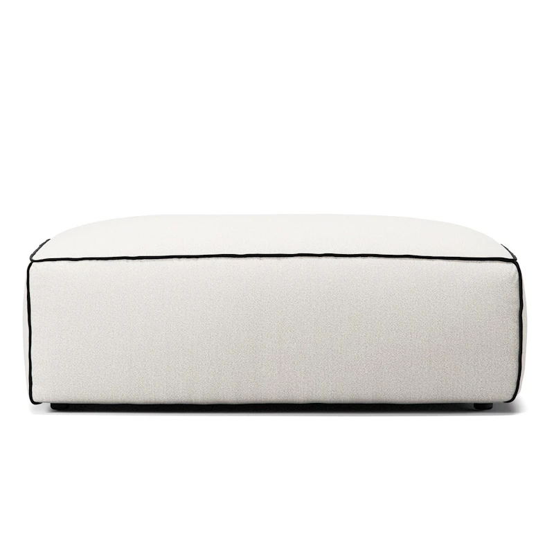 Grand Hue Footstool, Steam White / Mine Graphite