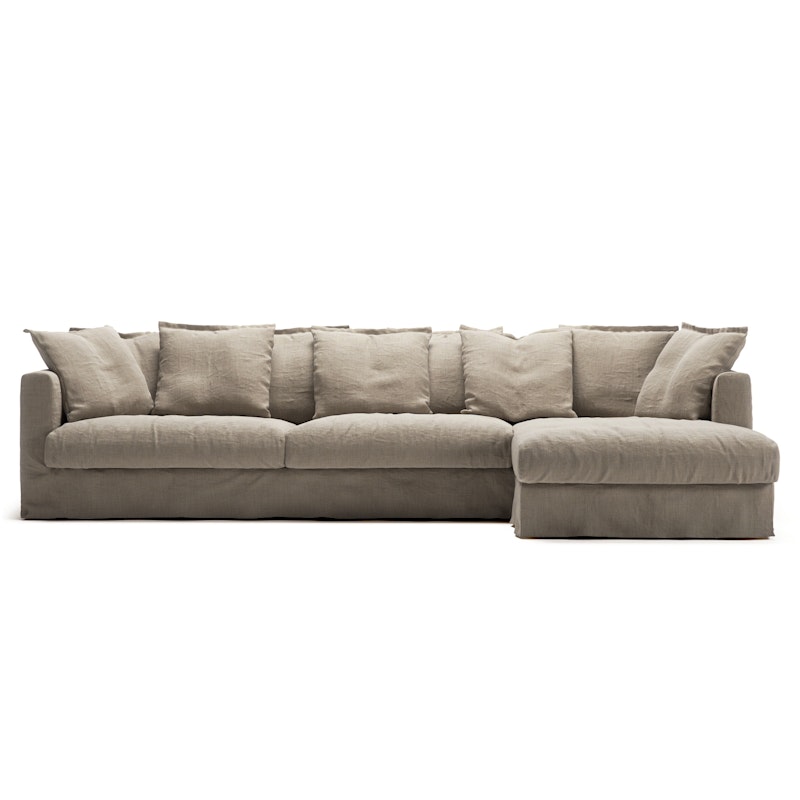 Le Grand Air 3-Seater Sofa Linen Divan Right, Savage Linen