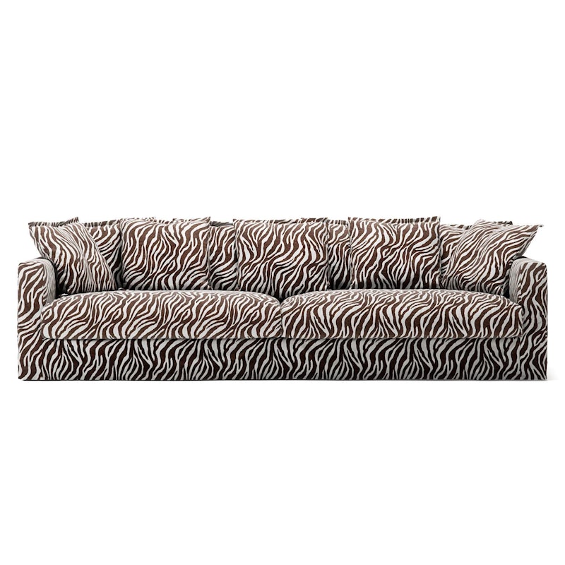 Le Grand Air 4-Seater Sofa Chenille, Zebra