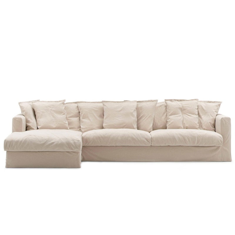 Bezug Für Le Grand Air 3-Sitzer-Sofa Baumwolle Divan Links, Beige