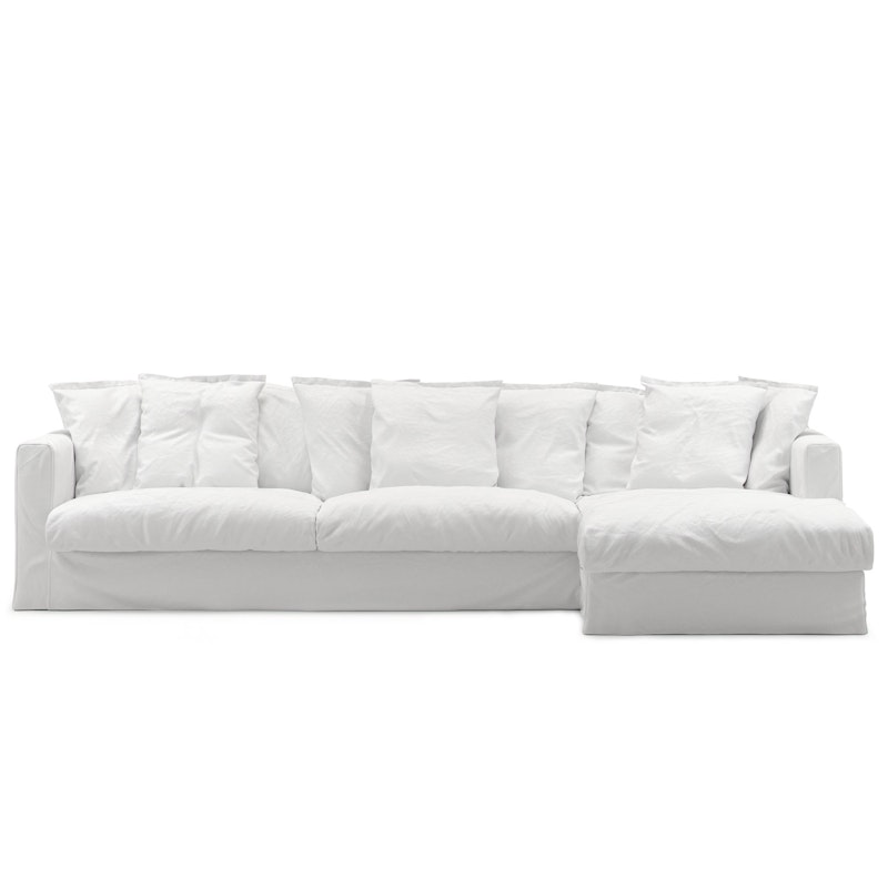 Bezug Für Le Grand Air 3-Sitzer-Sofa Baumwolle Divan Rechts, Weiß