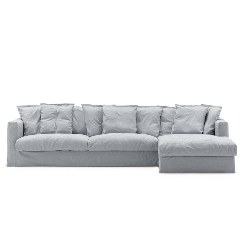 Le Grand Air 3-Sitzer-Sofa Leinen Liege Rechts, Nordic Sky