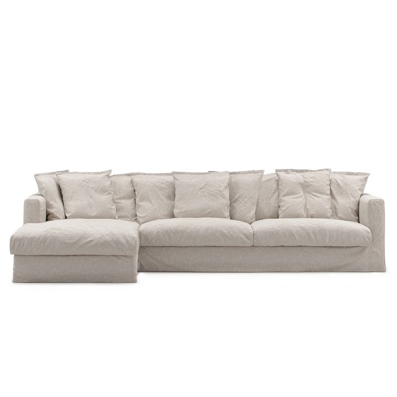 Le Grand Air 3-Sitzer-Sofa Leinen Liege Links, Natural Blonde