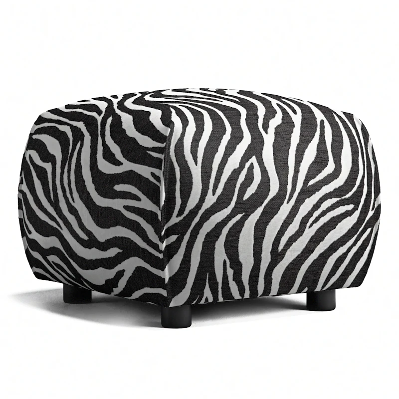 Le Petite Pouf Zebra, Black / White