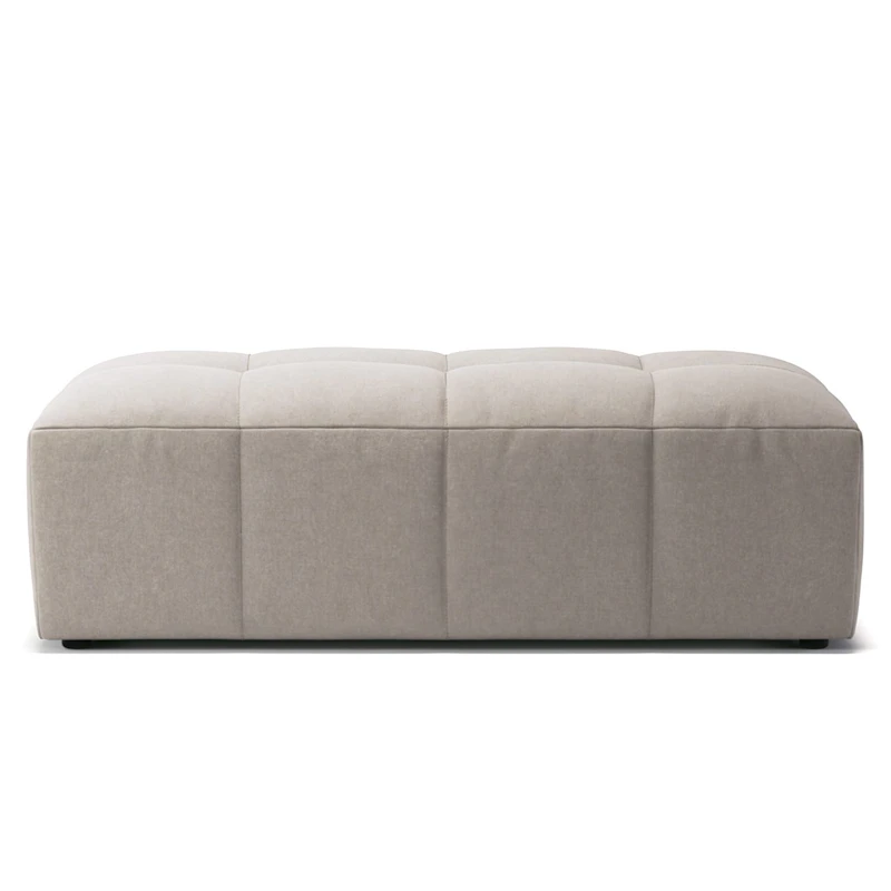 Mure Footstool, Sandshell Beige