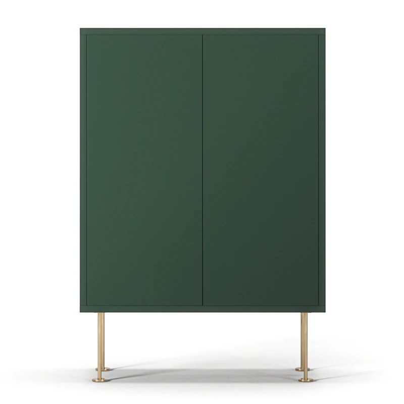 Vogue 64 Cabinet, Green / Brass