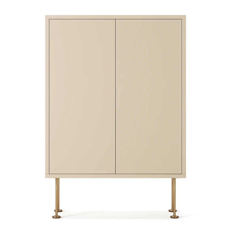 Vogue 64 Cabinet, Sand / Brass