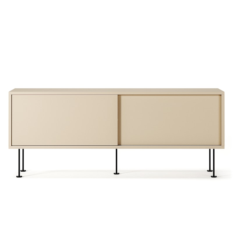 Vogue Media Bench With Legs 136 cm, Sand / Black