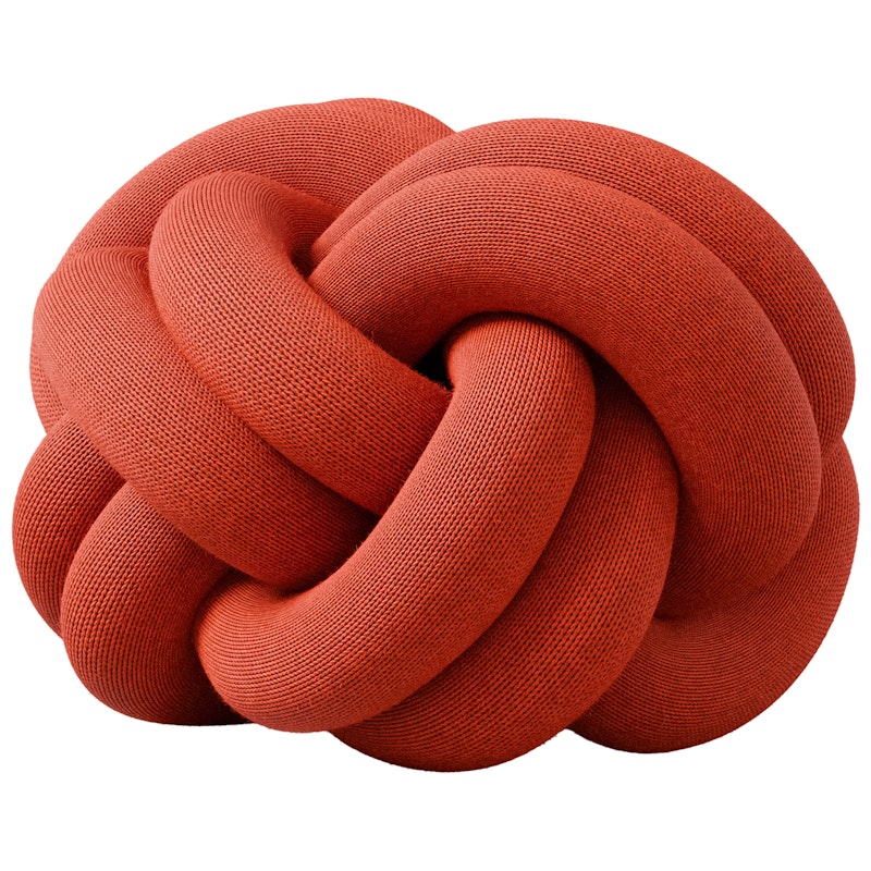 Knot Cushion, Orange Red