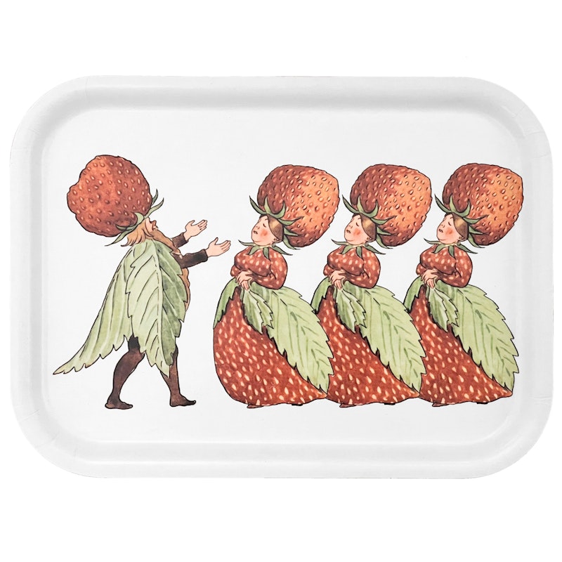 Elsa Beskow Tray 20x27 cm, The Strawberry Family