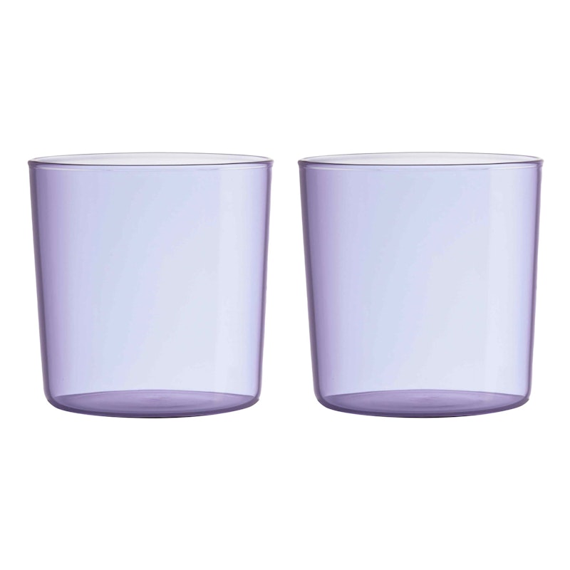 Kids Coloured Eco Trinkglas 2-er Set, Lavendel