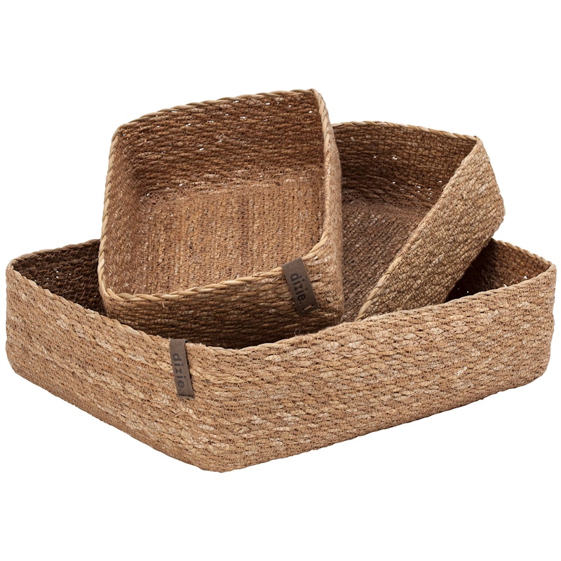 Emil Set With 3 Baskets, Natural