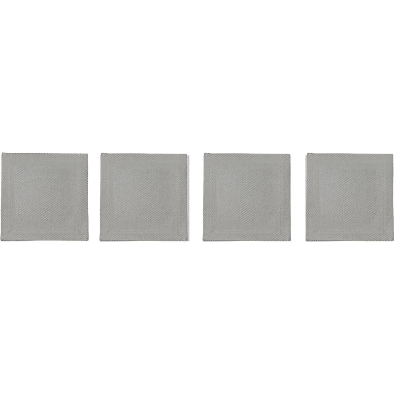 Plain Glasuntersetzer 10x10 cm 4-er Set, Grau