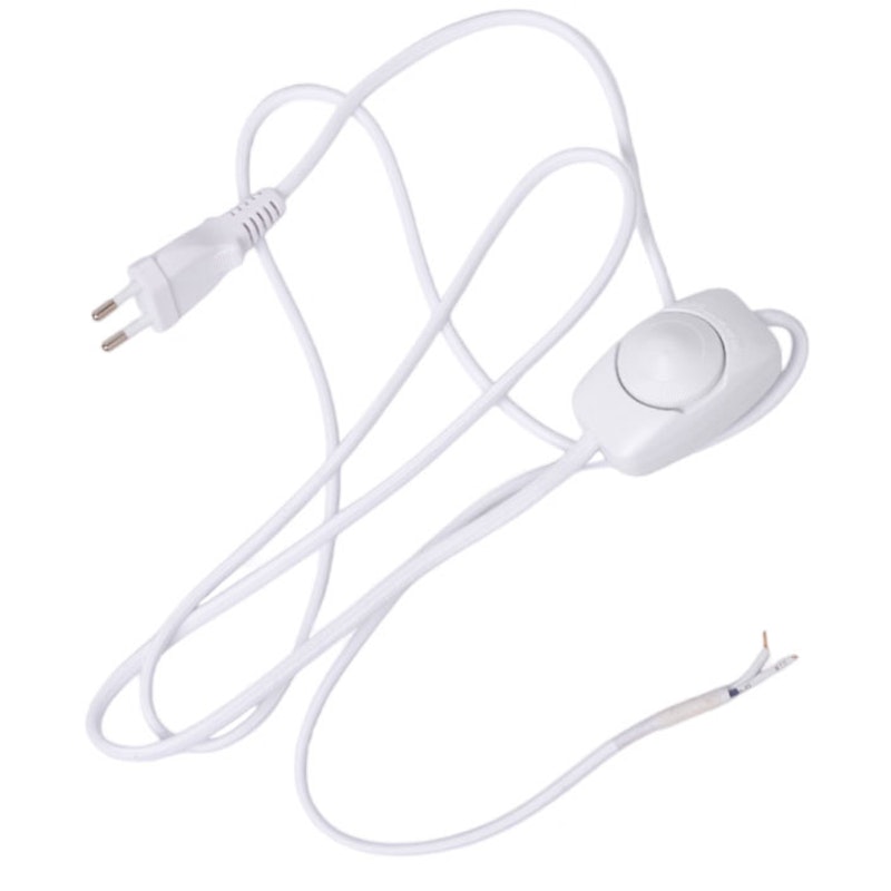 Edgeform Cord Set With Dimmer For Wall Lamp, White