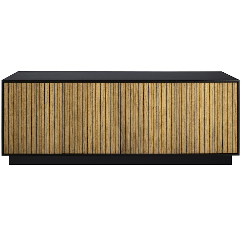 Line Burned Walnut Sideboard With 4 Doors, Black