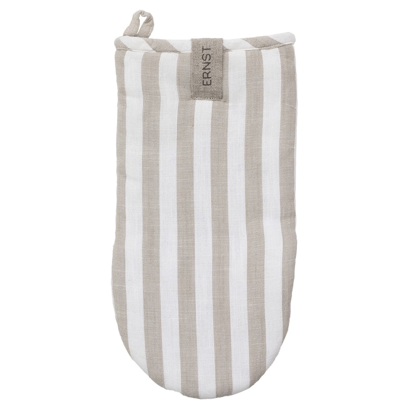 Oven Glove Stripes, White/Beige