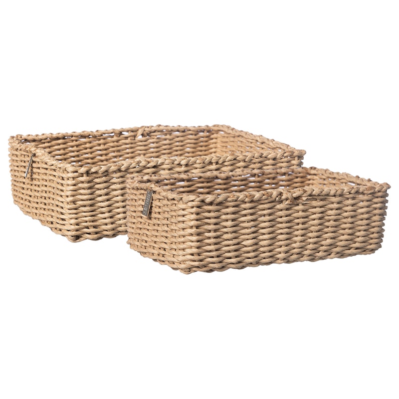 Basket 2 Pieces, Natural
