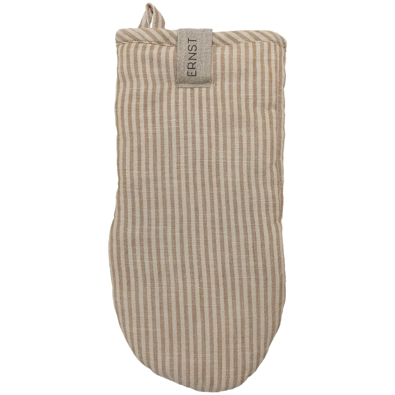Oven Glove Stripes, Beige/Cola