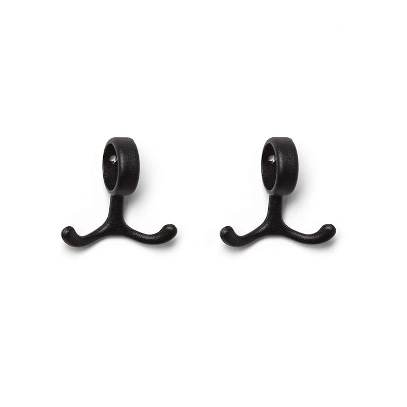 Nostalgi Hook 2 Pcs, Black