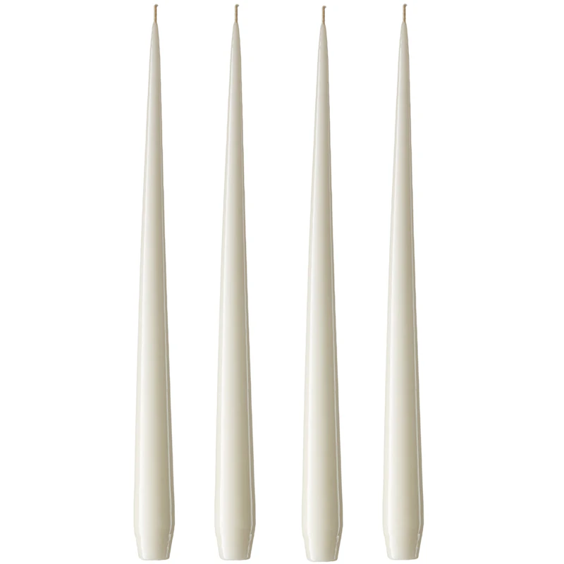 Taper Candle Lacquered 32 cm 4-pack, Ivory