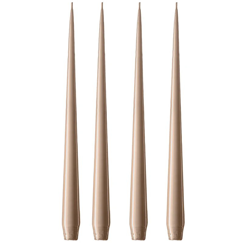 Taper Candle Lacquered 32 cm 4-pack, Nougat Note